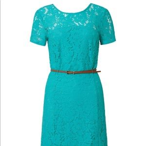 Oliver Bonas Turquoise Lace Dress